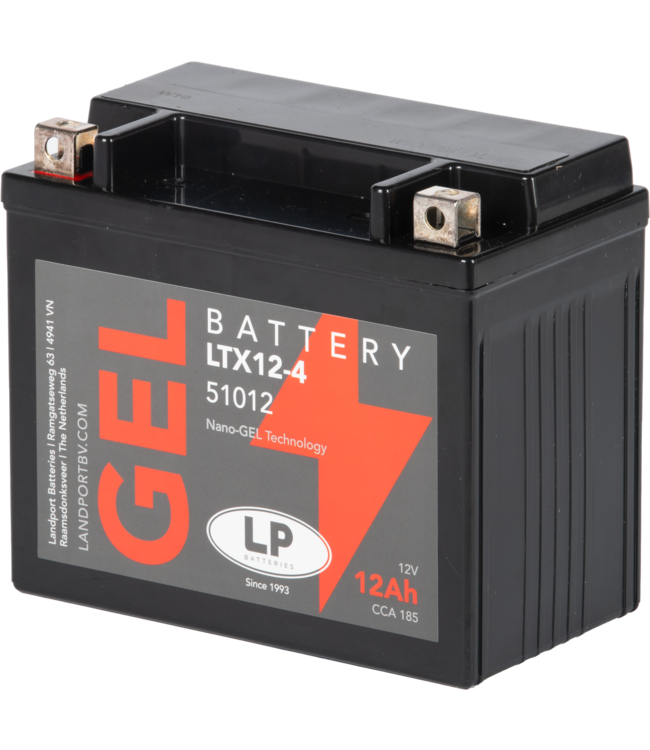 Landport (LP) LTX12-4 motor GEL accu 12 volt 12,0 ah (51012 - GTX12-4)