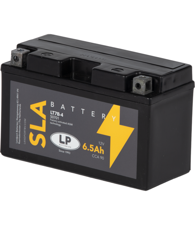 Landport (LP) SLA LT7B-4 AGM motor accu 12 volt 6,5 ah (50701 - YT7B-4)