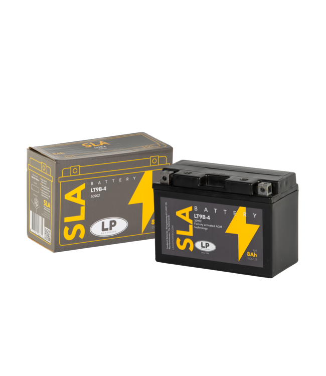Landport (LP) SLA LT9B-4 AGM motor accu 12 volt 8,0 ah (50902 - YT9B-4)