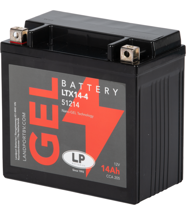 Landport (LP) LTX14-4 motor GEL accu 12 volt 14,0 ah (51214 - GTX14-4)