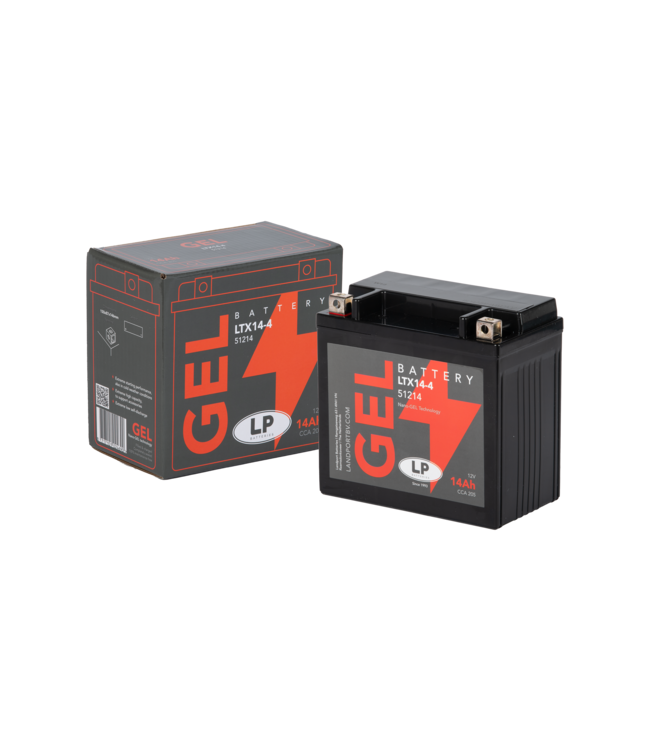Landport (LP) LTX14-4 motor GEL accu 12 volt 14,0 ah (51214 - GTX14-4)