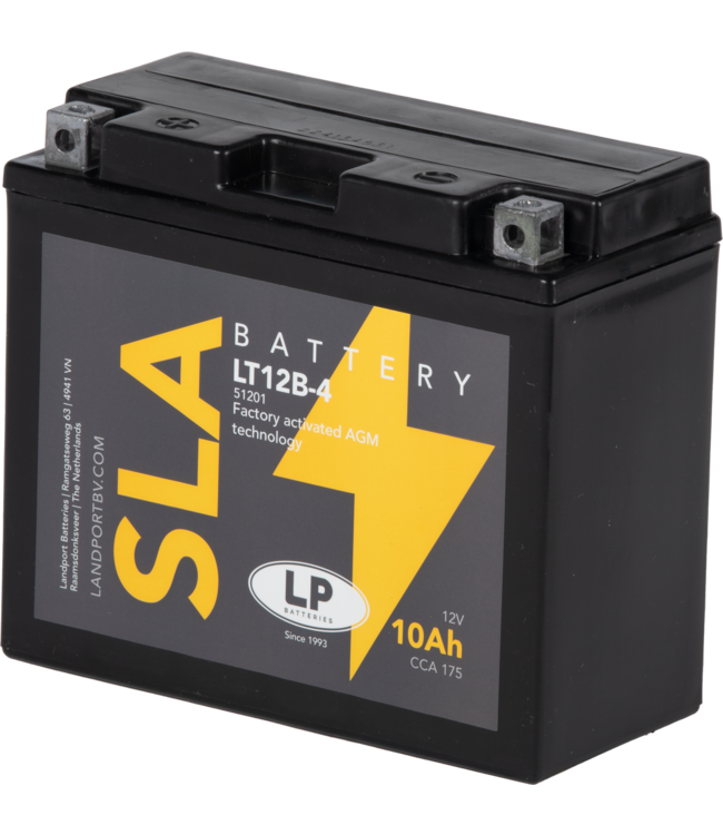 Landport (LP) SLA LT12B-4 AGM motor accu 12 volt 10,0 ah (51201 - YT12B-4)