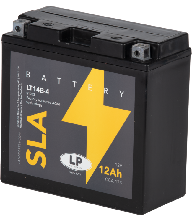 Landport (LP) SLA LT14B-4 AGM motor accu 12 volt 12,0 ah (51203 - YT14B-4)