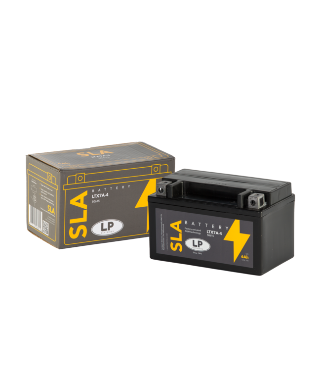 Landport (LP) SLA LTX7A-4 (SLA 12-6) AGM motor accu 12 volt 6,0 ah (50615 - YTX7A-4)