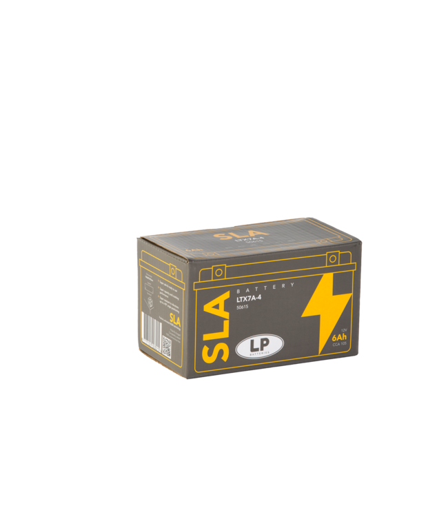 Landport (LP) SLA LTX7A-4 (SLA 12-6) AGM motor accu 12 volt 6,0 ah (50615 - YTX7A-4)