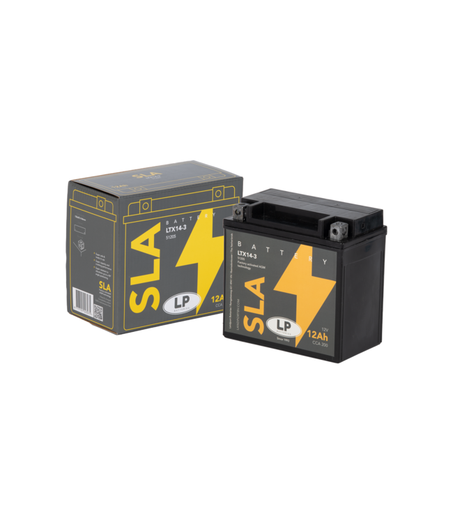 Landport (LP) SLA LTX14-3 AGM motor accu 12 volt 12 ah (51205 - YTX14-3)