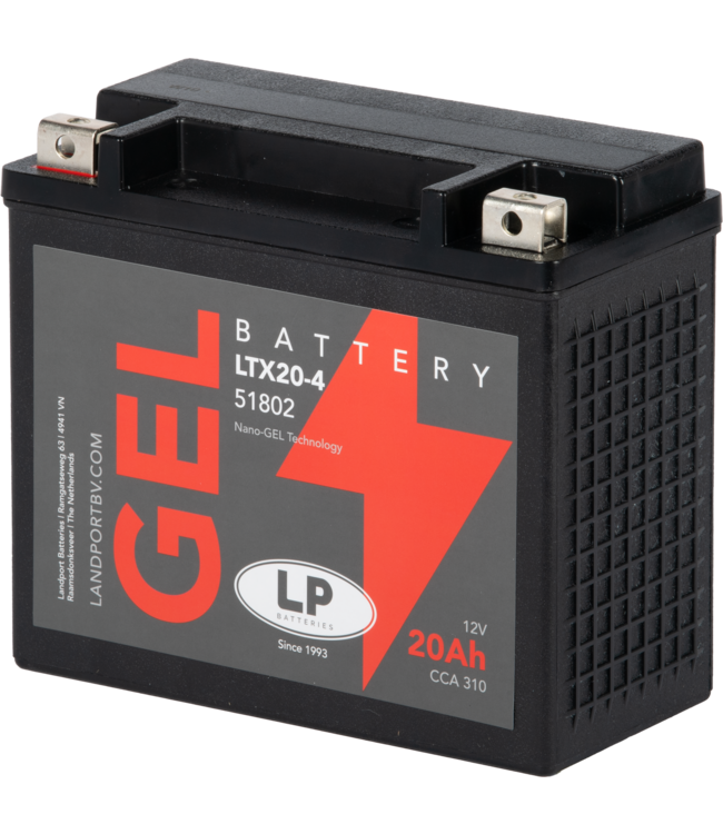 Landport (LP) LTX20-4 motor GEL accu 12 volt 20 ah (51802 - GTX20-4)
