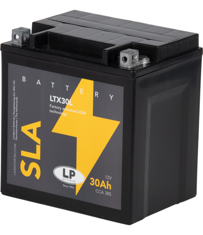 Landport (LP) SLA LTX30L AGM motor accu 12 volt 30,0 ah (83000 - YTX30L)