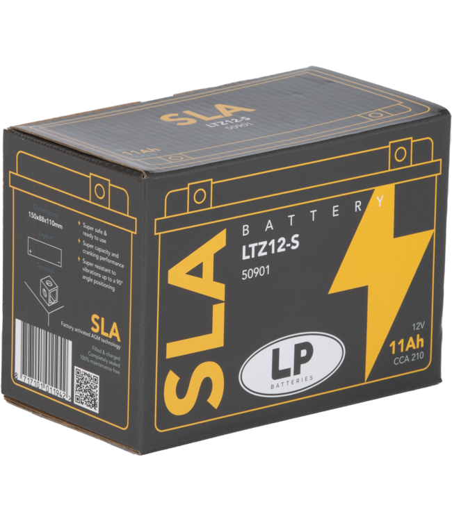 Landport (LP) SLA LTZ12-S AGM motor accu 12 volt 11,0 ah (50901 - YTZ12-S)