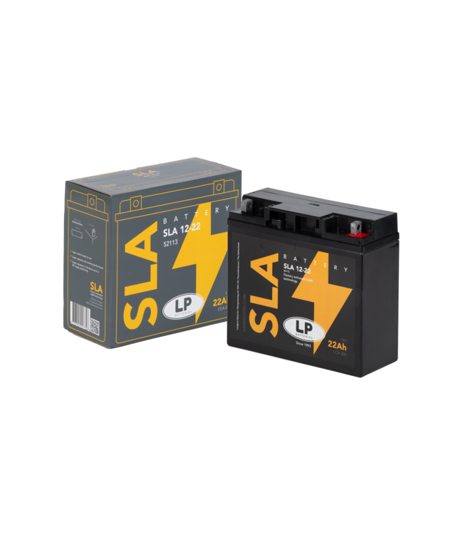 Landport (LP) SLA 12-22 AGM motor accu 12 volt 22,0 ah (52113 - MS SLA 12-22)