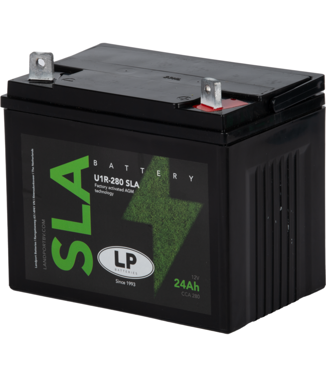 Landport (LP) SLA U1R-280 AGM grasmaaier / motor accu 12 volt 24 ah (LS U1R-280 SLA)
