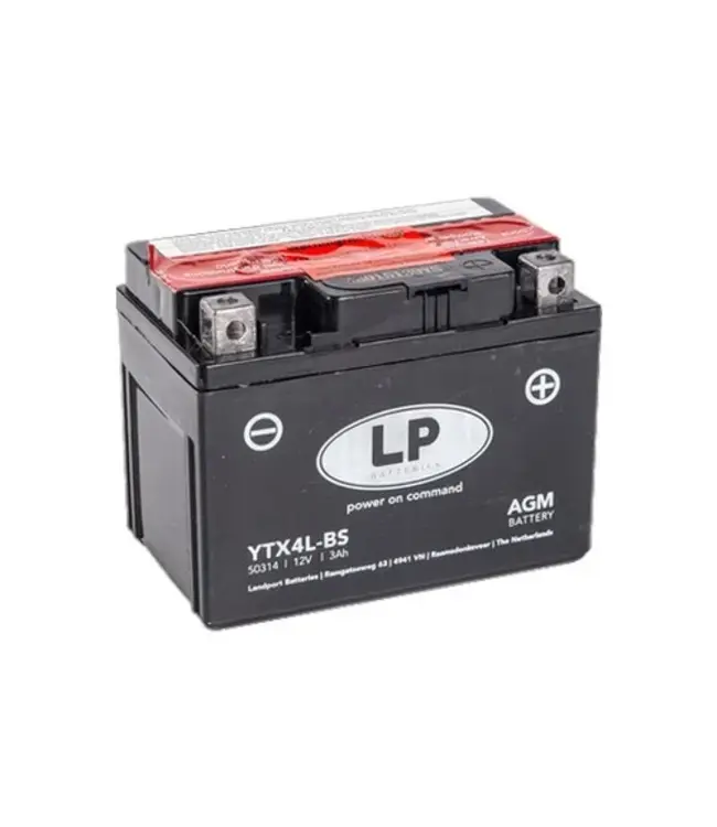 Landport (LP) LTX4L-BS 12 volt 3,0 ah AGM motor accu (50314 - YTX4L-BS)