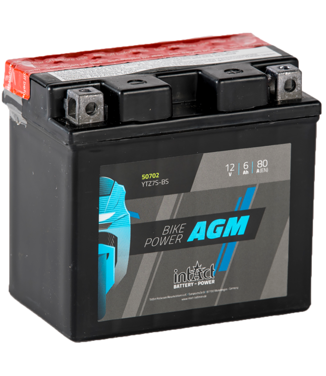 Landport (LP) LTZ7S-BS 12 volt 6,0 ah AGM motor accu (50702 - YTZ7S-BS)