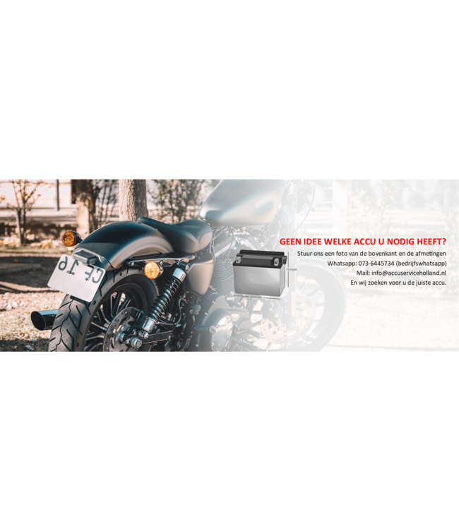 Landport (LP) LT7B-BS 12 volt 6,5 ah AGM motor accu (50701 - YT7B-BS)