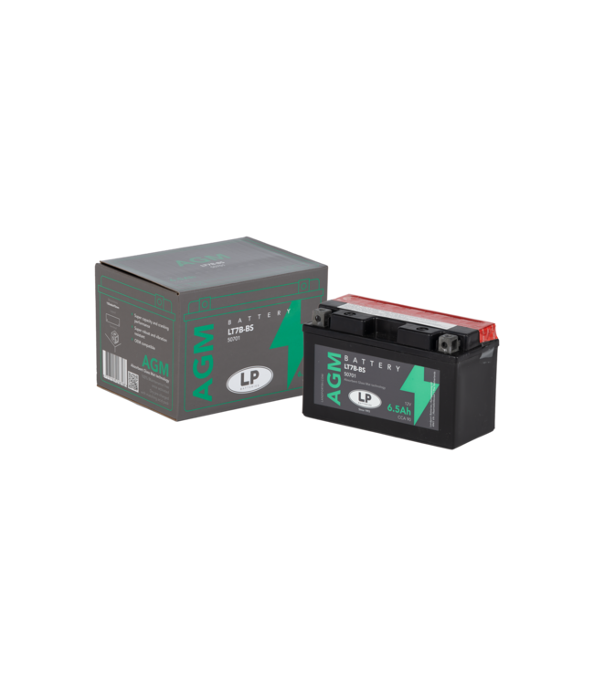 Landport (LP) LT7B-BS 12 volt 6,5 ah AGM motor accu (50701 - YT7B-BS)