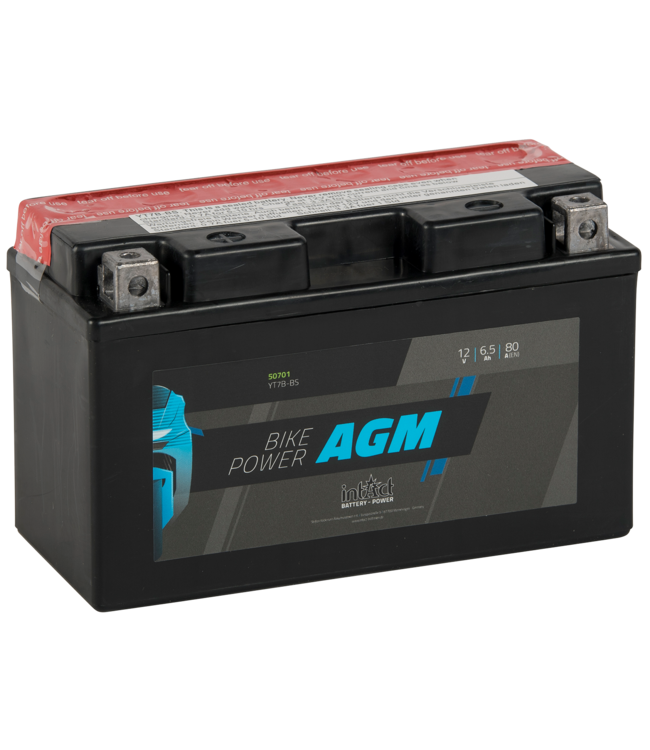 Landport (LP) LT7B-BS 12 volt 6,5 ah AGM motor accu (50701 - YT7B-BS)