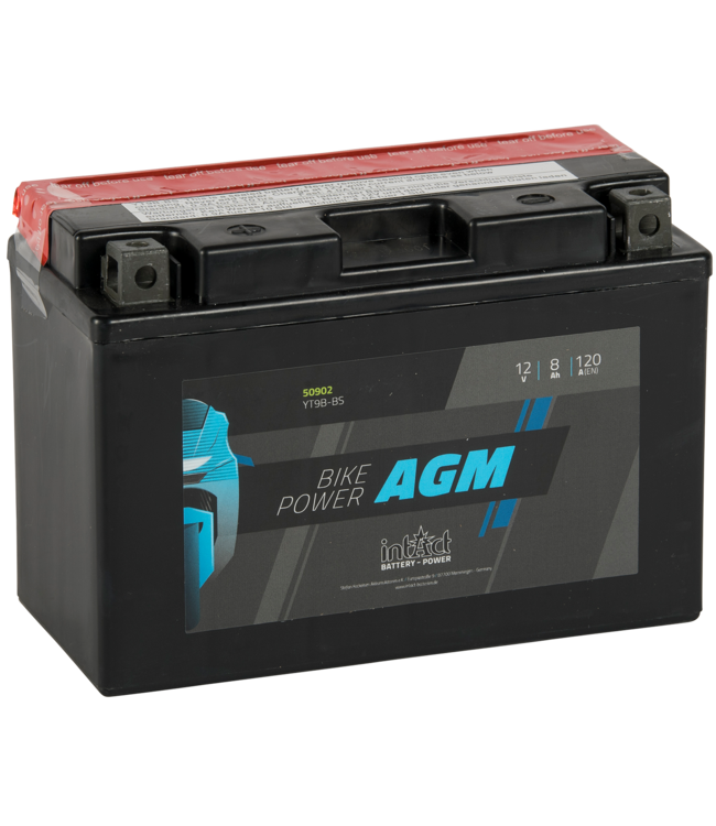 Landport (LP) LT9B-BS 12 volt 8,0 ah AGM motor accu (50902 - YT9B-BS)