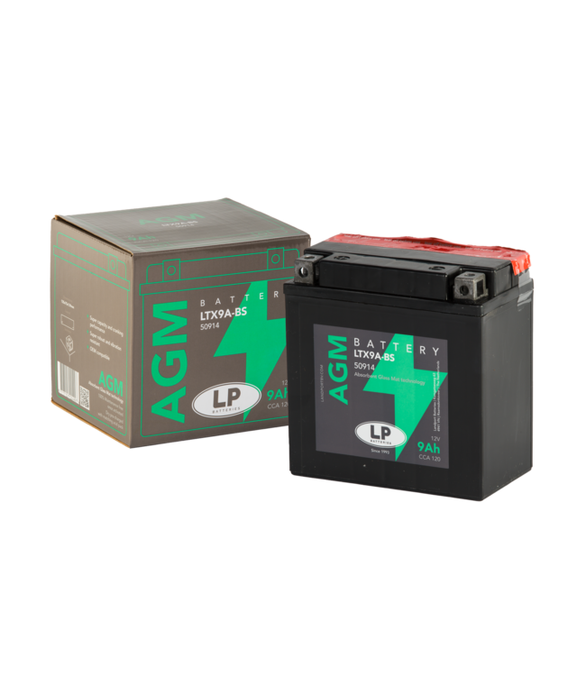 Landport (LP) LTX9A-BS 12 volt 9,0 ah AGM motor accu (50914 - YTX9A-BS)