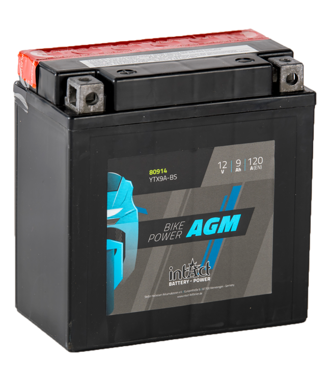 Landport (LP) LTX9A-BS 12 volt 9,0 ah AGM motor accu (50914 - YTX9A-BS)