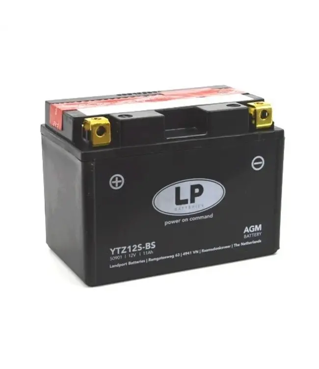 Landport (LP) LTZ12S-BS 12 volt 11,0 ah AGM motor accu (50901 - YTZ12S-BS)