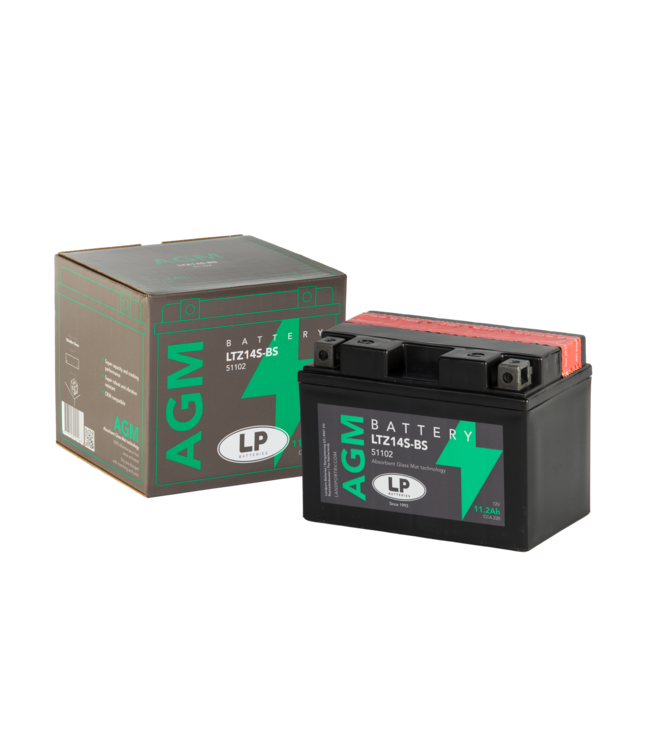 Landport (LP) LTZ14S-BS 12 volt 11,2 ah AGM motor accu (51102 - YTZ14S-BS)