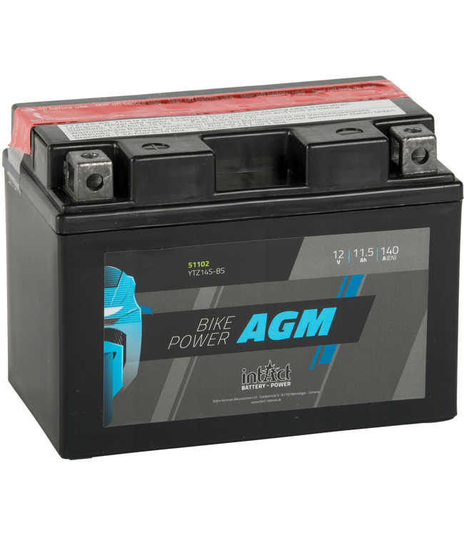 Landport (LP) LTZ14S-BS 12 volt 11,2 ah AGM motor accu (51102 - YTZ14S-BS)