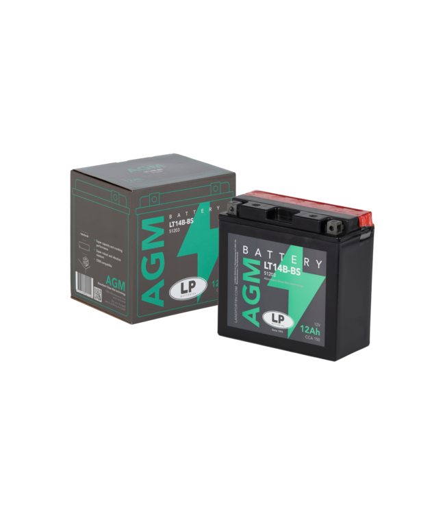 Landport (LP) LT14B-BS 12 volt 12,0 ah AGM motor accu (51203 - YT14B-BS)