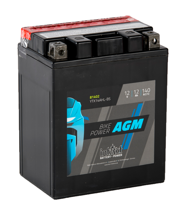 Landport (LP) LTX14AHL-BS 12 volt 12,0 ah AGM motor accu (51281 - YTX14AHL-BS)