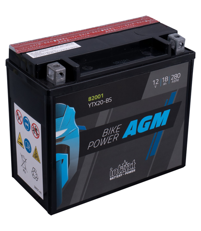 Landport (LP) LTX20-BS 12 volt 18,0 ah AGM motor accu (51802 - YTX20-BS)