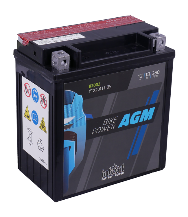 Landport (LP) LTX20CH-BS 12 volt 18,0 ah AGM motor accu (51808 - YTX20CH-BS)