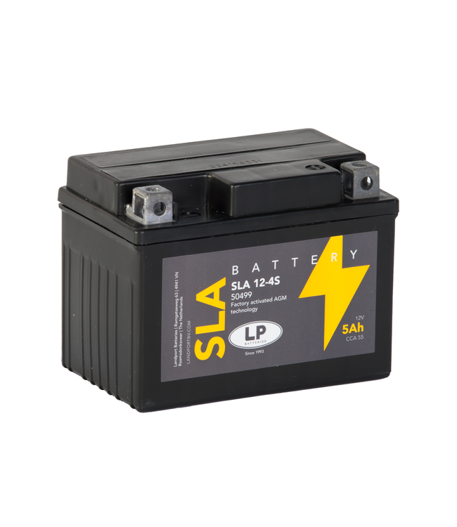 Landport (LP) SLA 12-4S AGM motor accu 12 volt 5,0 ah (50499 - SLA 12-4S)
