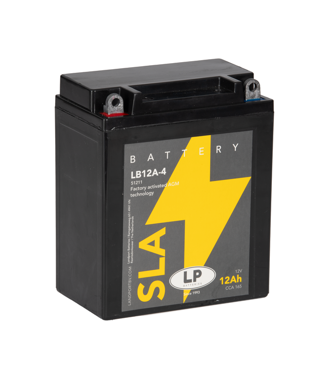 Landport (LP) SLA LB12A-4 AGM motor accu 12 volt 12 ah (51211 - YB12A-4)
