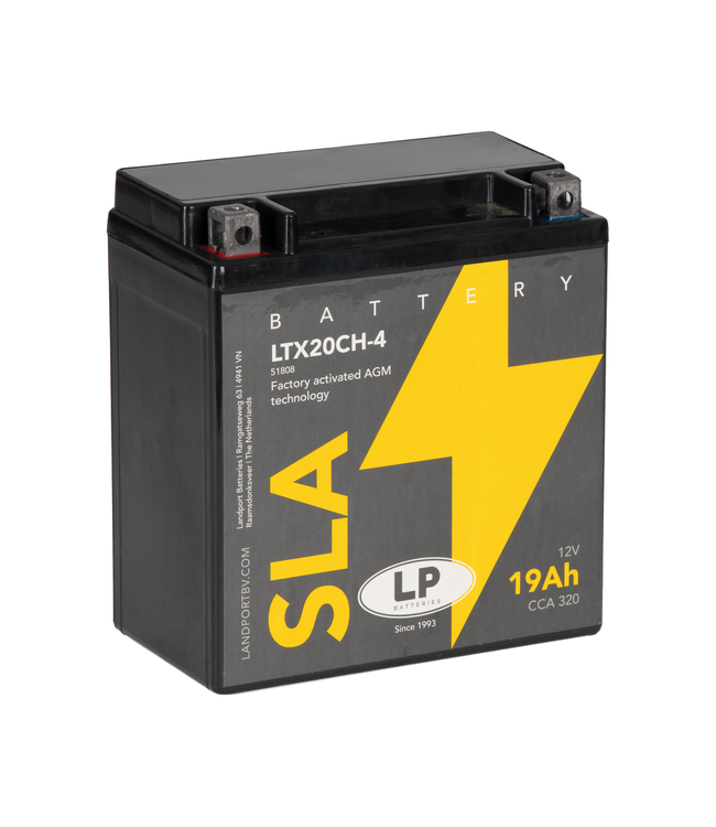 Landport (LP) SLA LTX20CH-4 AGM motor accu 12 volt 19 ah (51808 - YTX20CH-4)