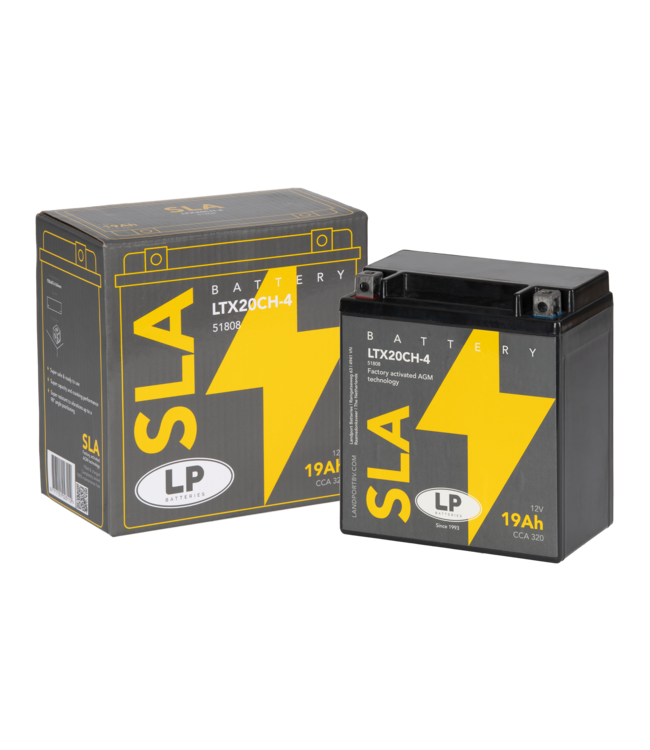 Landport (LP) SLA LTX20CH-4 AGM motor accu 12 volt 19 ah (51808 - YTX20CH-4)