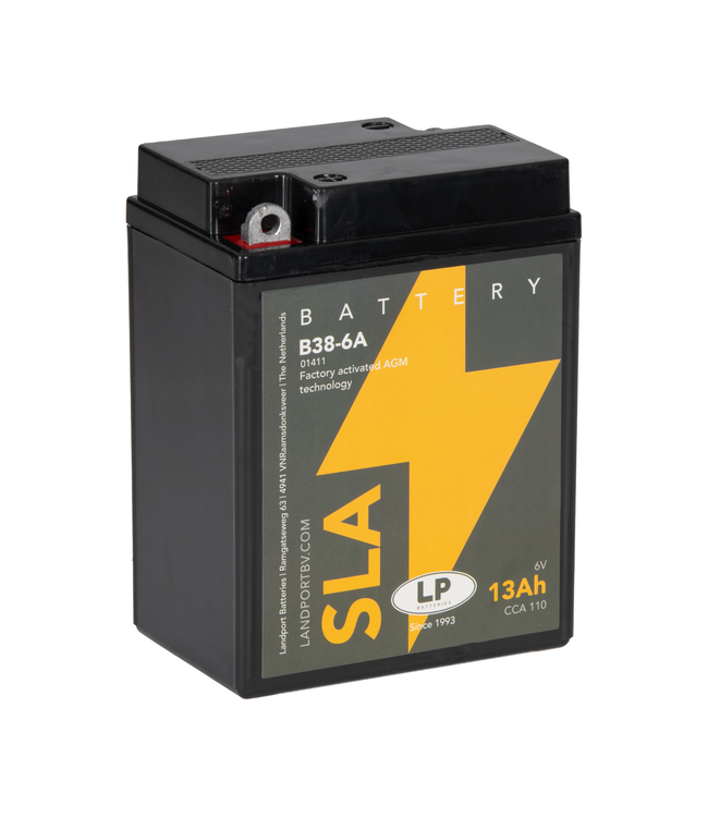 Landport (LP) SLA B38-6A motor accu 6 volt 13,0 ah (01411)