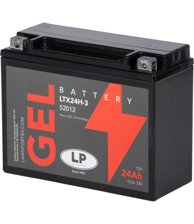 Landport (LP) LTX24H-3 motor GEL accu 12 volt 24,0 ah (52012 - G50N18LA2)