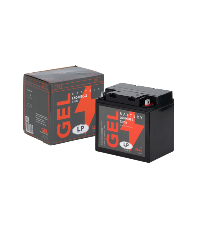 Landport (LP) L60-N30-3 motor GEL accu 12 volt 30,0 ah (53030 - G60-N30L-A)