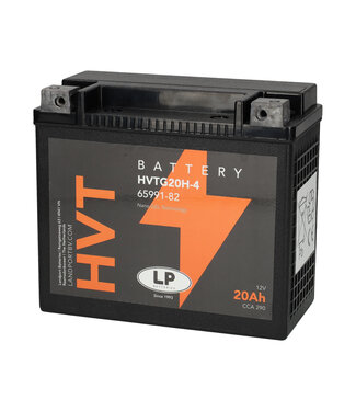 Landport (LP) Harley accu HVTG20H-4 (MH GHD20H-4) 12 volt 19 ah met de + links voor