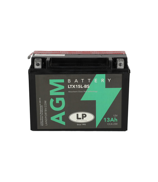 Landport (LP) LTX15L-BS 12 volt 13,0 ah AGM motor accu (81500 - YTX15L-BS)