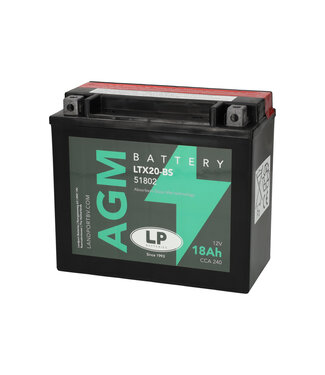 Landport (LP) LTX20-BS 12 volt 18 ah AGM motor accu (51802 - YTX20-BS)