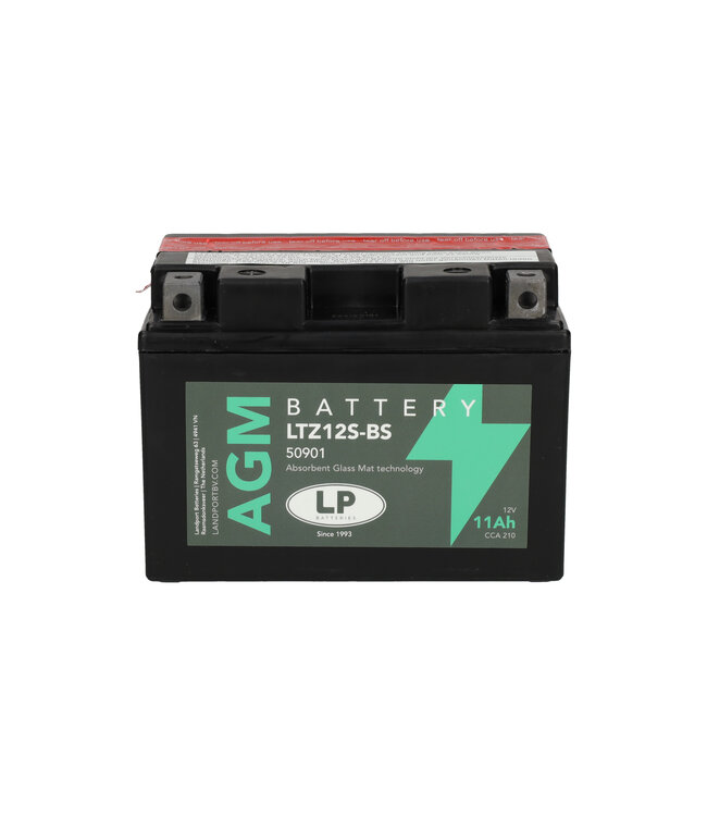 Landport (LP) LTZ12S-BS 12 volt 11,0 ah AGM motor accu (50901 - YTZ12S-BS)
