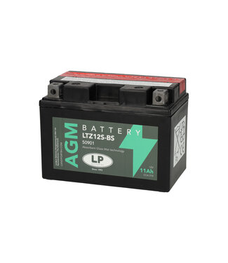 Landport (LP) LTZ12S-BS 12 volt 11 ah AGM motor accu (50901 - YTZ12S-BS)