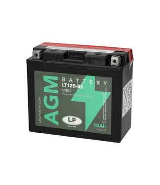 Landport (LP) LT12B-BS 12 volt 10 ah AGM motor accu (51201 - YT12B-BS)