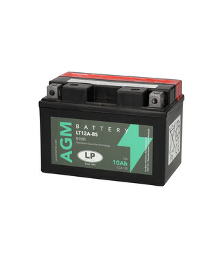 Landport (LP) LT12A-BS 12 volt 10 ah AGM motor accu (51101 - YT12A-BS)