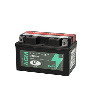 Landport (LP) LTZ10S-BS 12 volt 8,6 ah AGM motor accu (50801 - YTZ10S-BS)