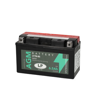 Landport (LP) LT7B-BS 12 volt 6,5 ah AGM motor accu (50701 - YT7B-BS)