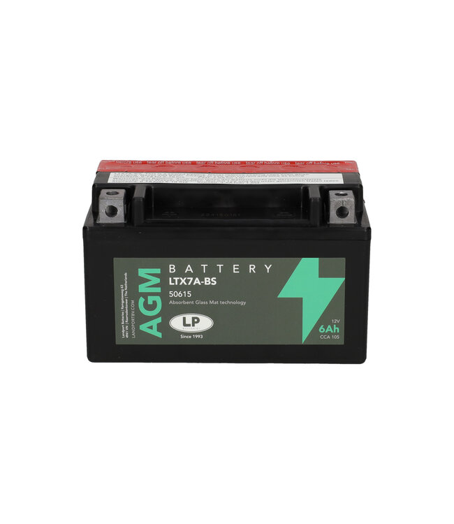 Landport (LP) LTX7A-BS 12 volt 6,0 ah AGM motor accu (50615 - YTX7A-BS)