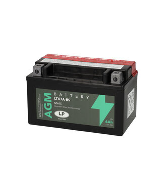 Landport (LP) LTX7A-BS 12 volt 6 ah AGM motor accu (50615 - YTX7A-BS)