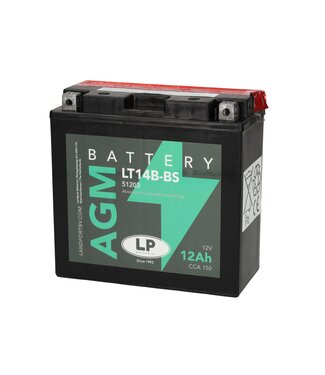 Landport (LP) LT14B-BS 12 volt 12 ah AGM motor accu (51203 - YT14B-BS)