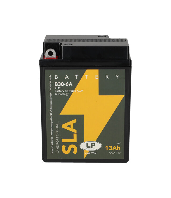 Landport (LP) SLA B38-6A motor accu 6 volt 13,0 ah (01411)